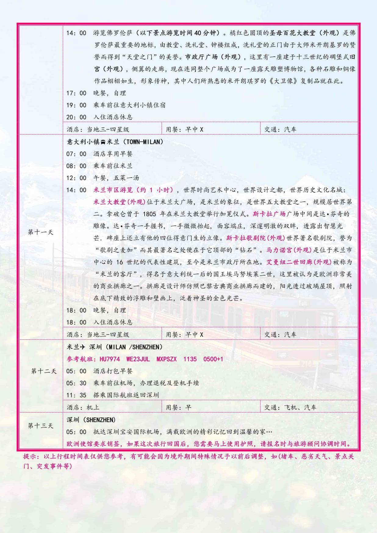 8_HU 初游德法瑞意13日 卢浮宫&新天鹅堡&米兰大教堂&布鲁塞尔&佛罗伦萨(BRU_MXP) 法签